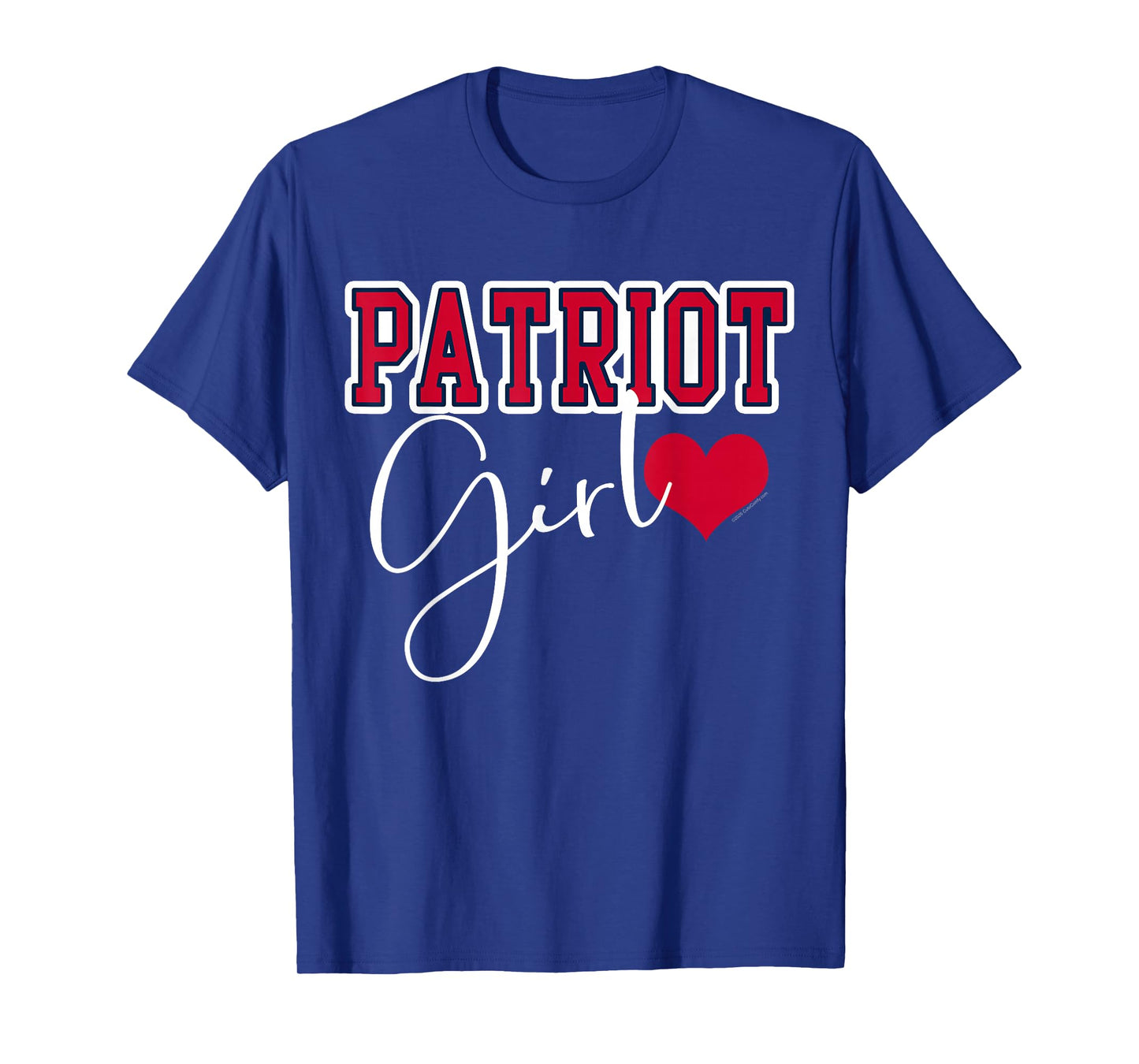 Patriot Girl Cute Heart Shape Womens T-Shirt