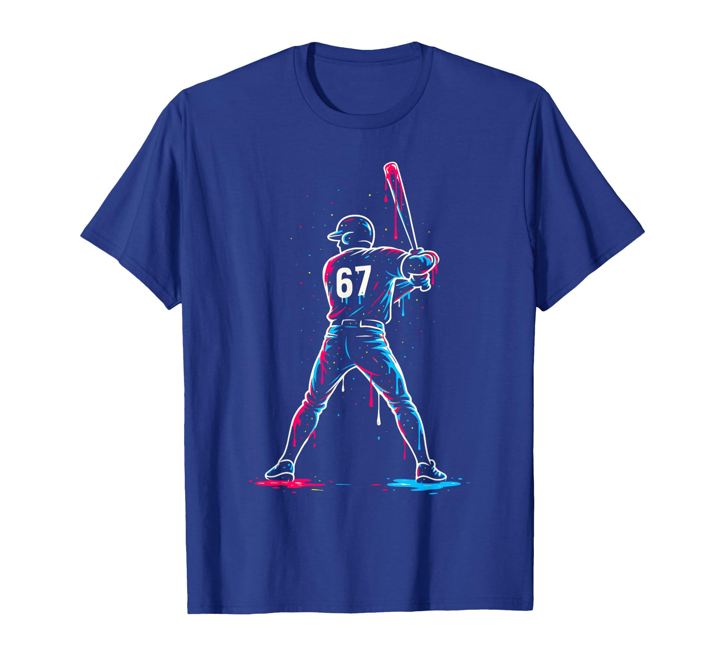Baseball Drip 6 7 Number 67 Six Seven Meme Mens Boys Kids T-Shirt
