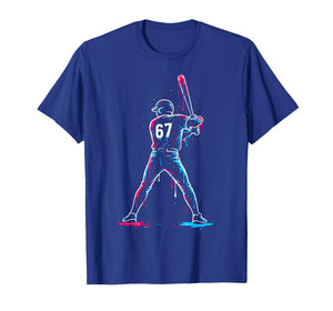 Baseball Drip 6 7 Number 67 Six Seven Meme Mens Boys Kids T-Shirt