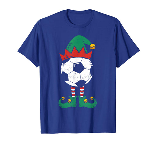 Soccer Elf Christmas Funny Xmas Elf Soccer Lover Kids Boys T-Shirt