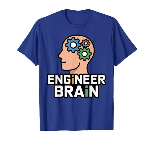 Engineer Brain Gears Head Silhouette T-Shirt