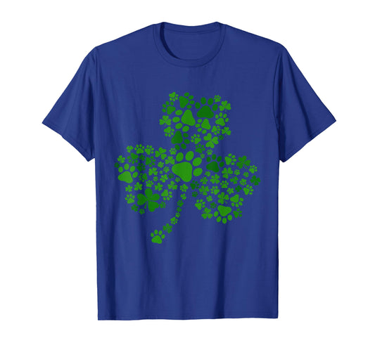 Dog Paw Shamrock St Patricks Day Dog Lover Irish Pet Lover T-Shirt
