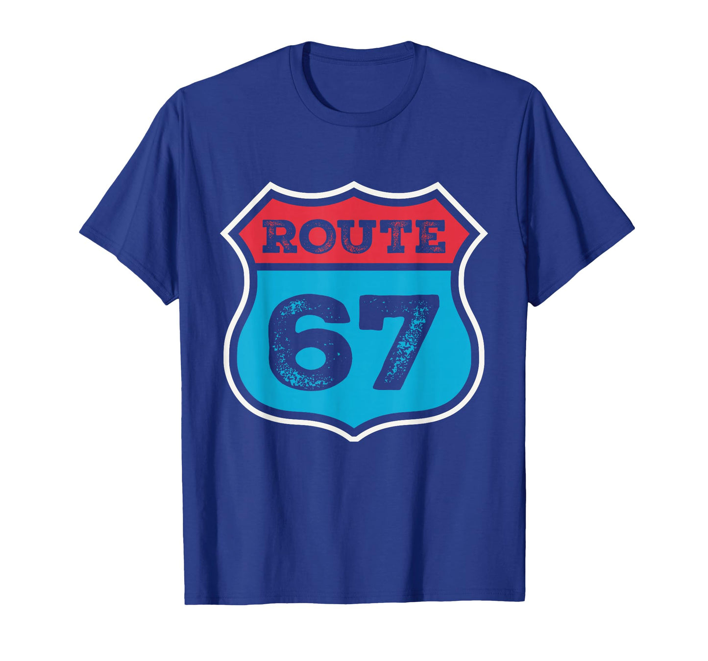 Vintage Route 67 Six Seven Meme 67th Birthday 80s 70s T-Shirt