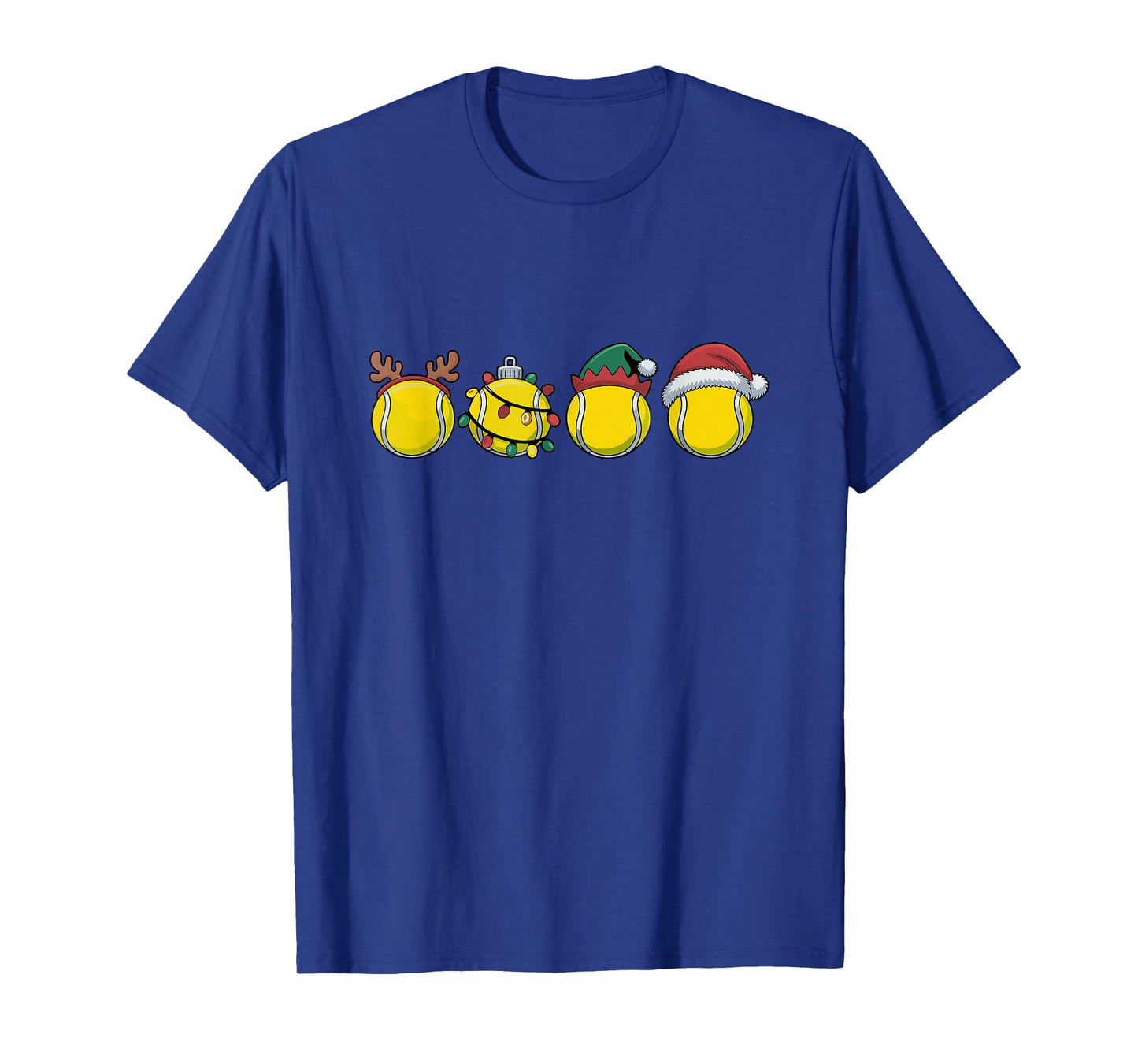 Santa Tennis Ball Christmas Tennis Lover Tennis Player Xmas T-Shirt
