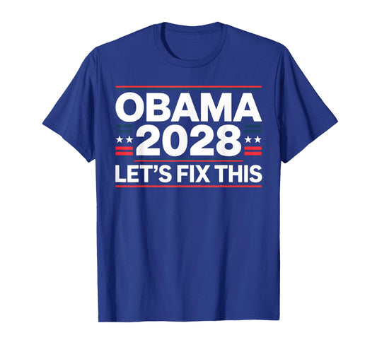 President Barack Obama 2028 Portrait Patriotic Democrat USA T-Shirt