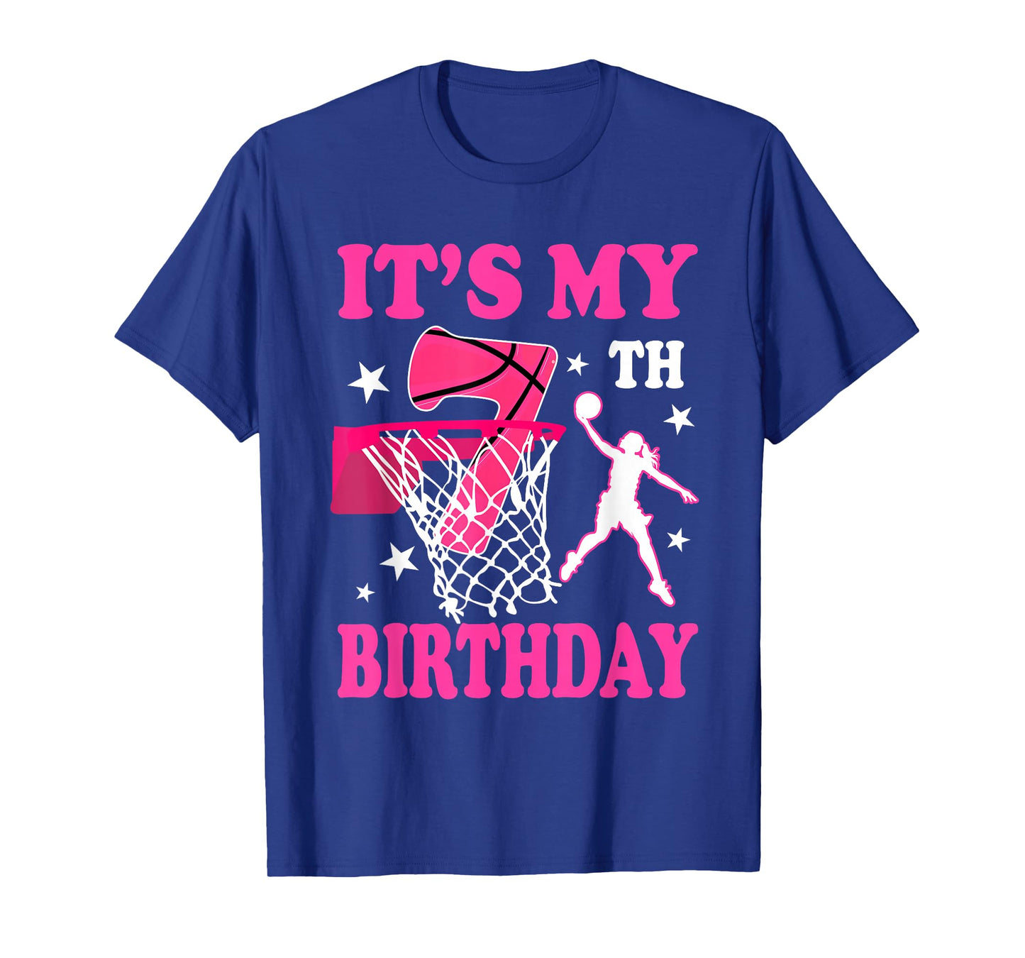 It's My 7th Birthday Girl Basketball Party 7 Years Old T-Shirt