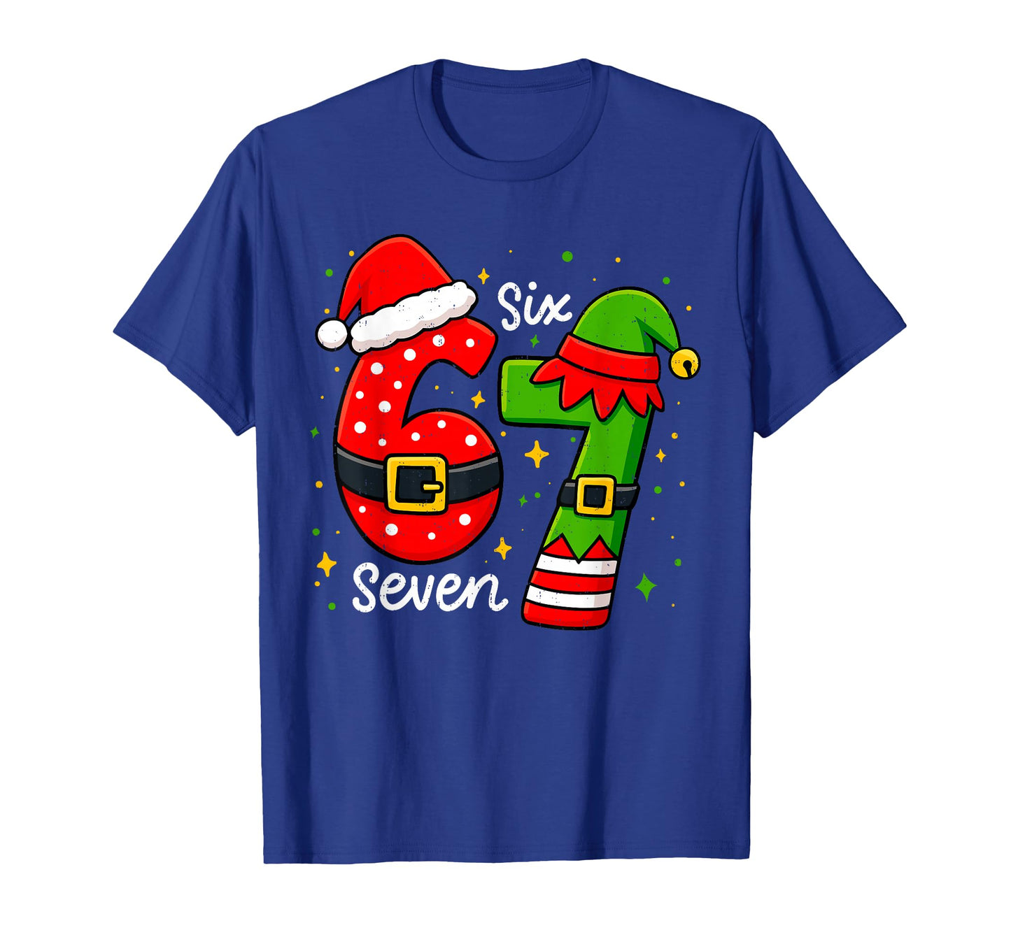 Funny 67 Meme Six Seven Christmas Xmas Holiday Kid Women Men T-Shirt