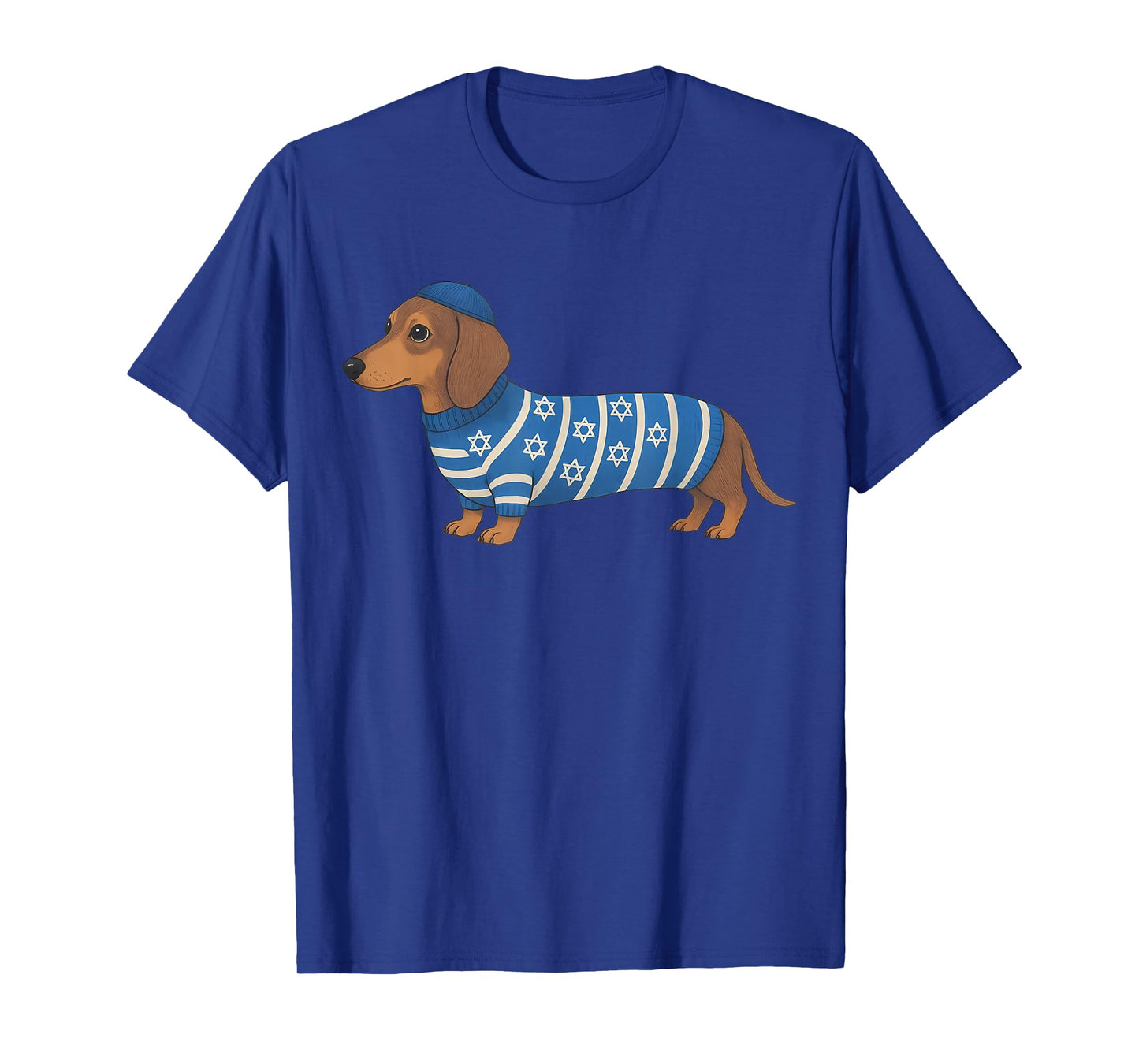 Hanukkah Dachshund Funny Wiener Dog Holiday Sweater Festive T-Shirt
