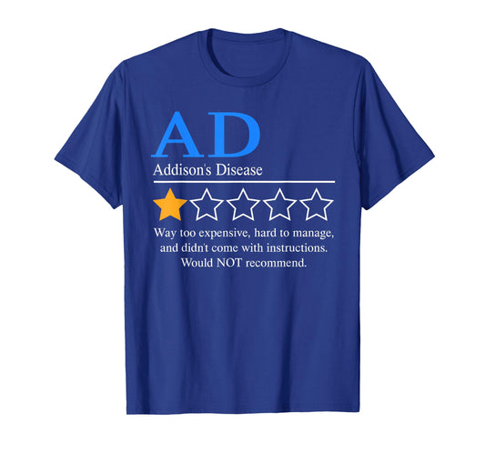 Addison Disease Awareness Day Not Recommend AD Warrior 2026 T-Shirt