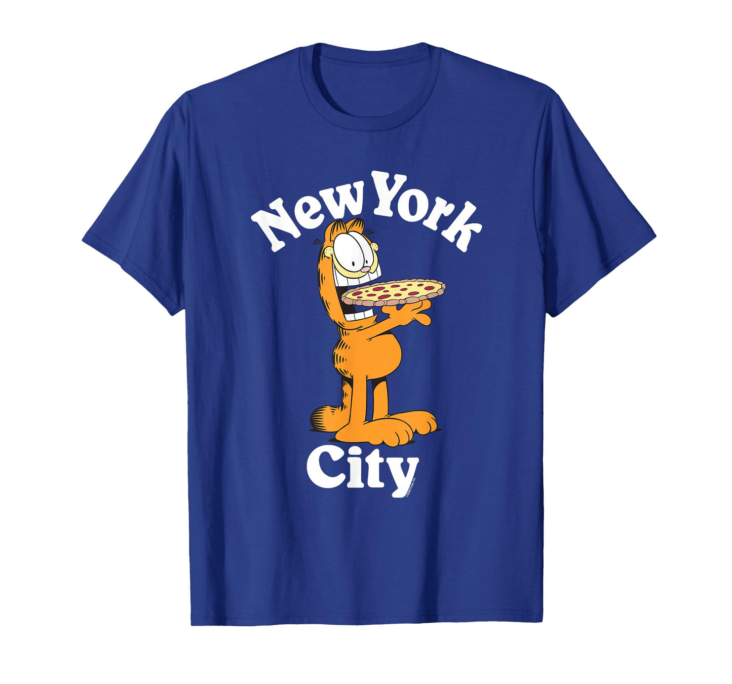 Garfield New York City Pizza Funny Travel Souvenir Cartoon T-Shirt