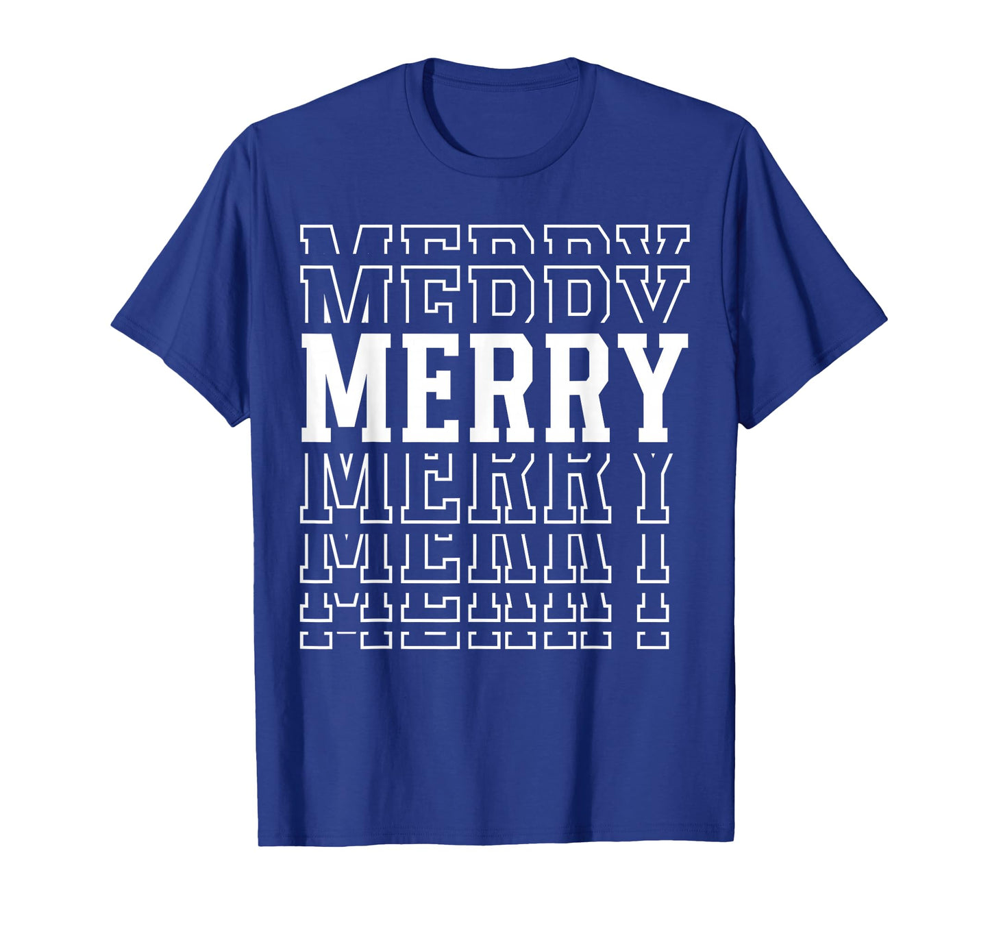 Merry Christmas Layered Text Family Santa Xmas T-Shirt