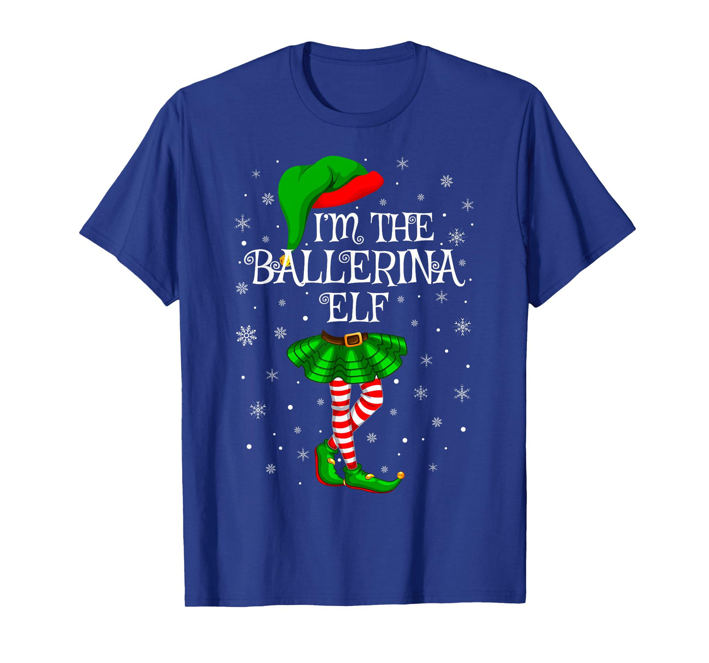 Ballerina Elf Christmas Family Group Women Girls Xmas Pajama T-Shirt