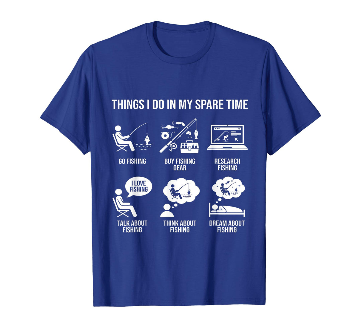 Things I Do in My Spare Time Fisherman Men Bass Fishing T-Shirt