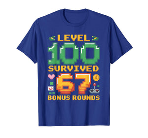 Level 100 Days of School 67 Bonus Funny 67 Gaming Meme T-Shirt