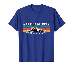 Salt Lake City Mountains Hiking Vintage Utah Travel T-Shirt