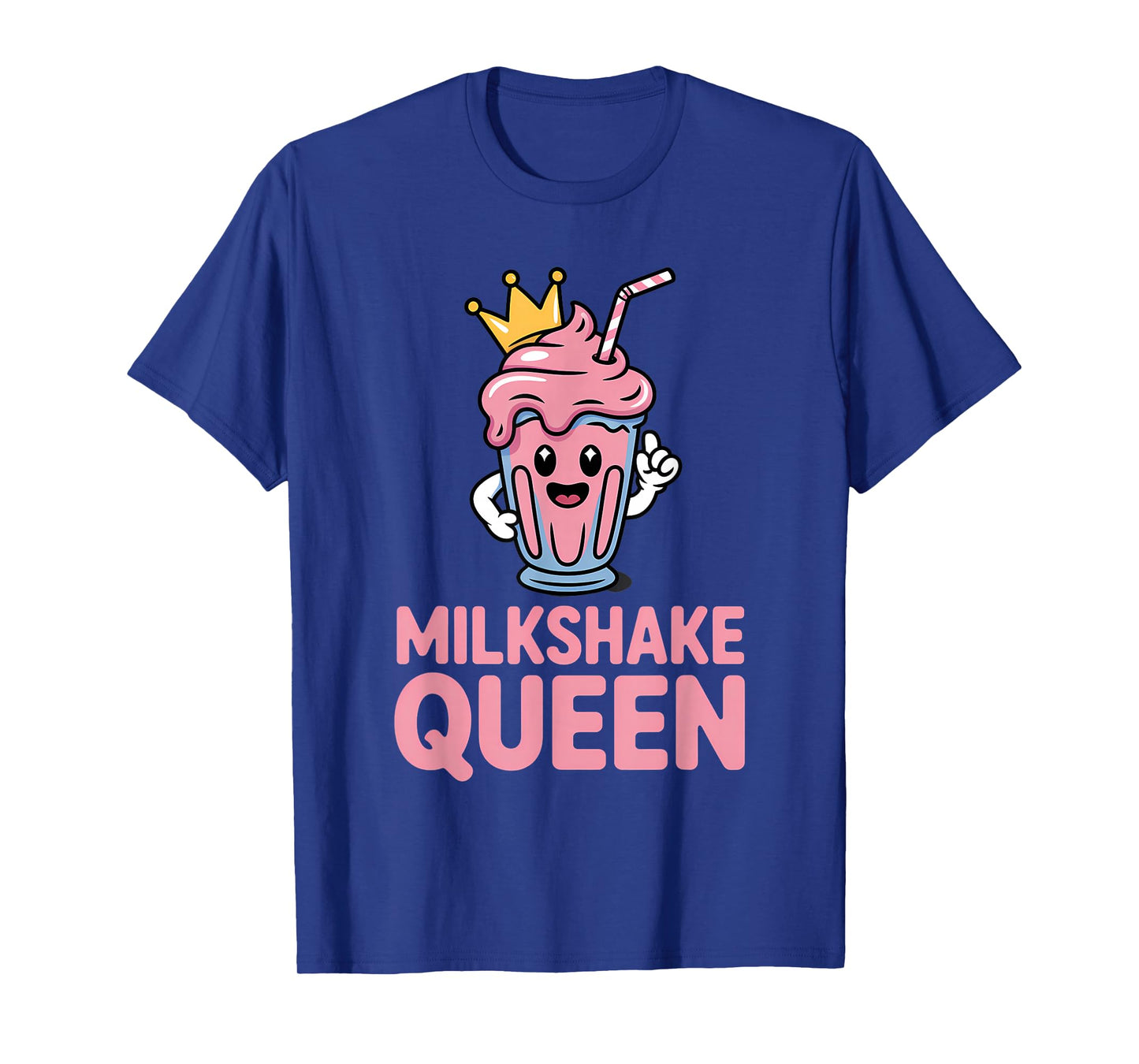 Milkshake Queen Cute Kawaii Ice Cream Straw Crown T-Shirt