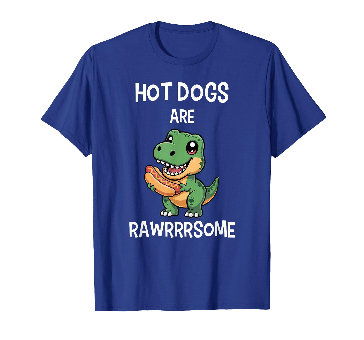 Dinosaur T Rex Hot Dog Shirt Funny Hot Dogs are Rawrrrsome T-Shirt