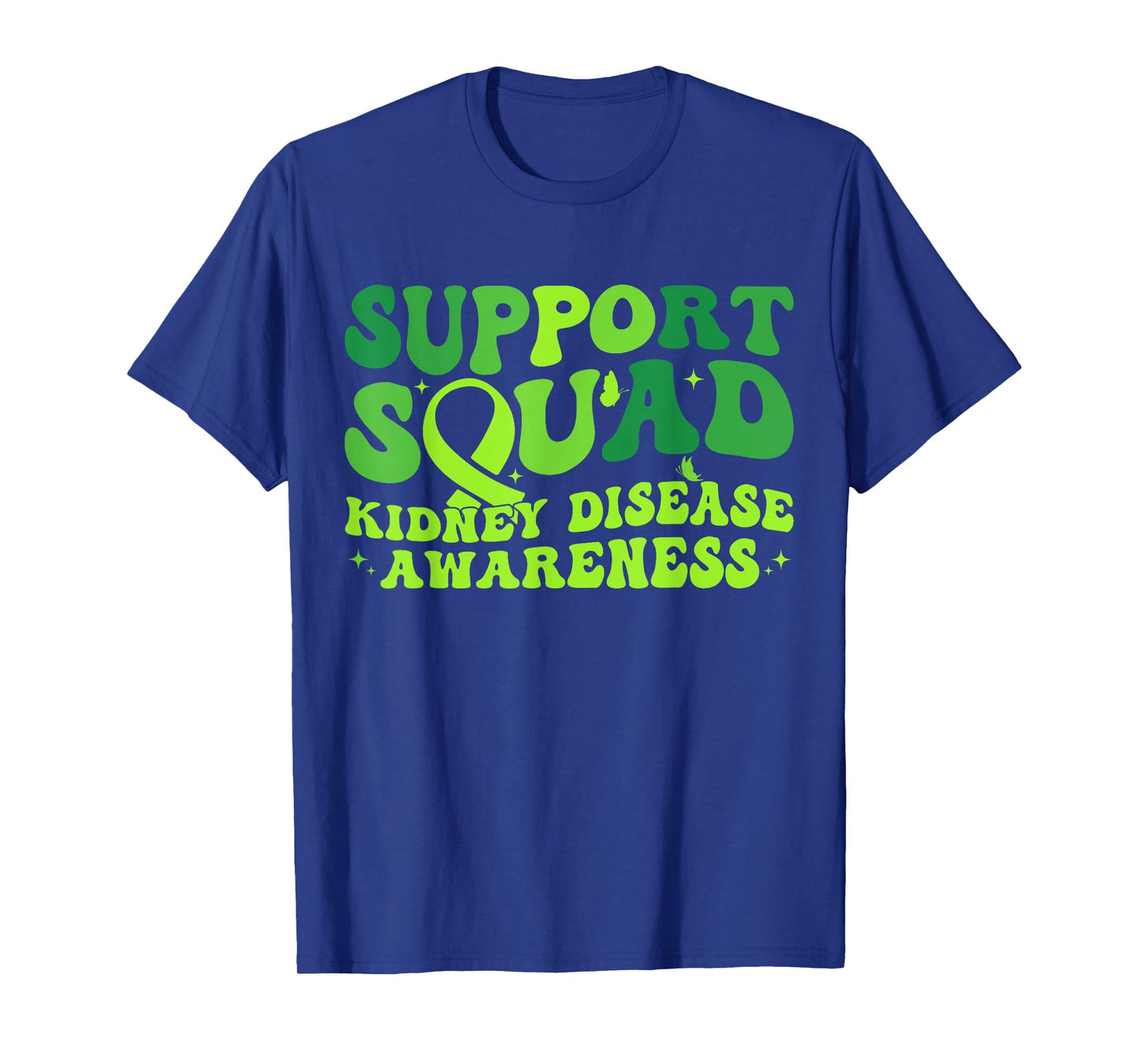 Support Squad Green Ribbon Butterfly PKD Kidney Disease T-Shirt
