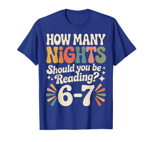 Funny Reading 6 7 Six Seven Meme English Teacher Book Lover T-Shirt