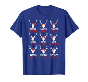 Funny Christmas Deer Hunting Hunters All of Santa's Reindeer T-Shirt