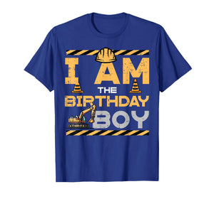 I Am The Birthday Boy Excavator Party Family Match Boys Kids T-Shirt