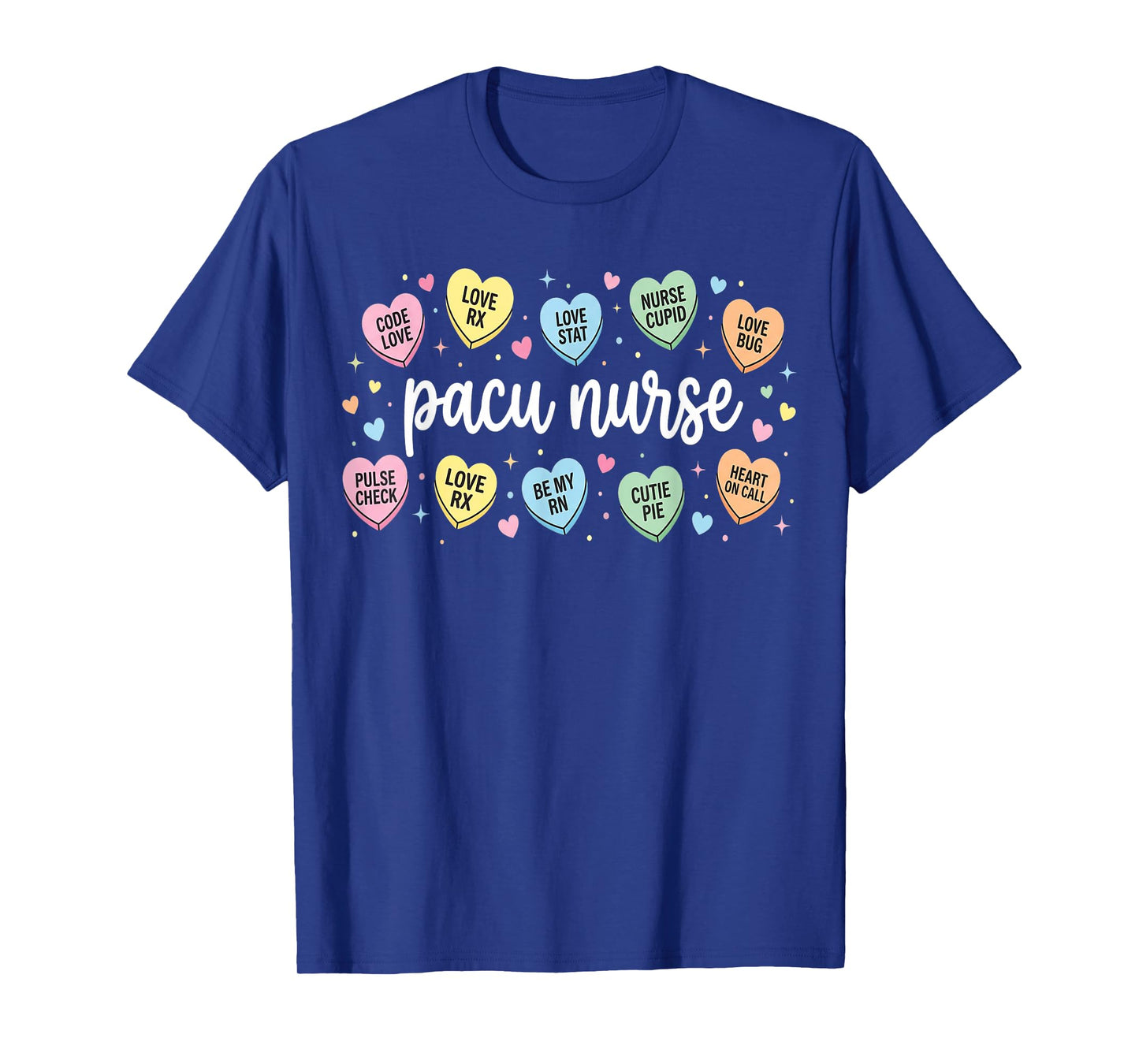 Nurses Heart Pacu Valentine Post Anesthesia Care Unit Nurse T-Shirt