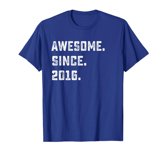 10th Birthday Gift Awesome Since 2016 10 Years Old T-Shirt