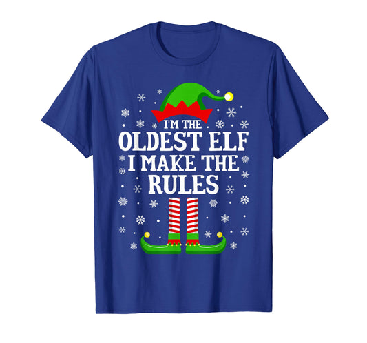 I'm The Oldest Elf Funny Christmas Family Matching T-Shirt
