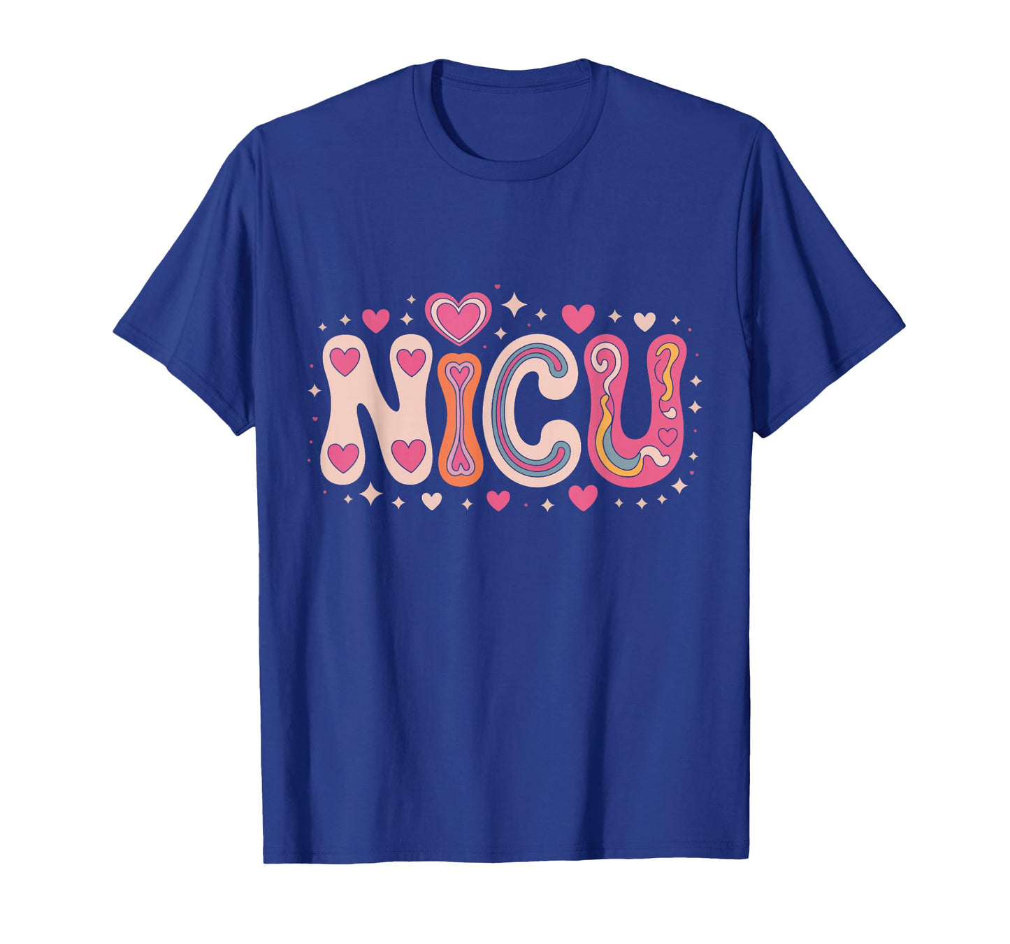 NICU Love Hearts Valentines Day Neonatal Intensive Care Unit T-Shirt