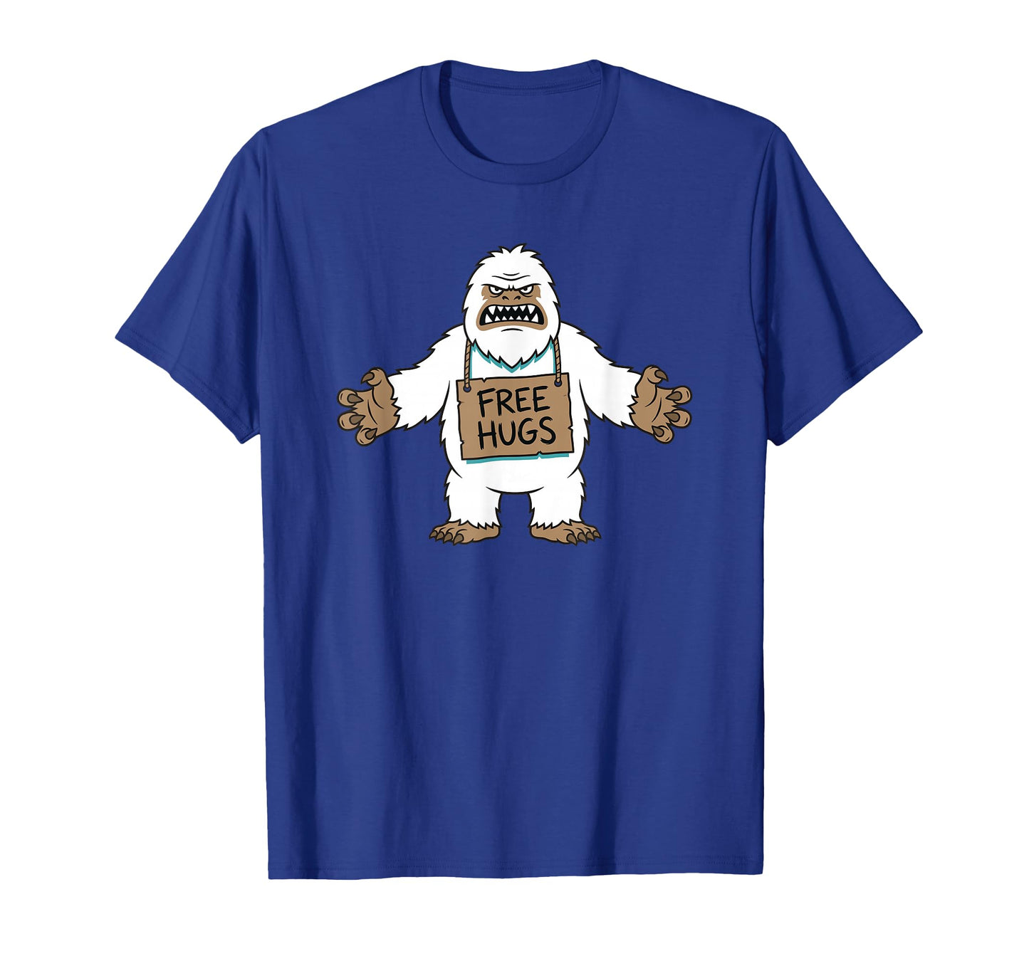 Funny Abominable Snowman Free Hugs Bigfoot Sasquatch T-Shirt