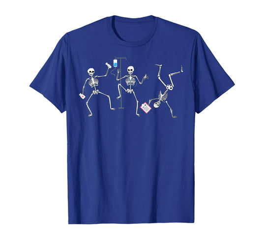 Halloween Funny Skeleton Nurse Spooky Registered Nurse Gift T-Shirt
