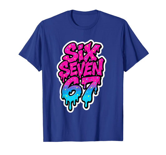 Six Seven 67 Baseball Ice Cream Drip Mason Meme Kids Boys T-Shirt