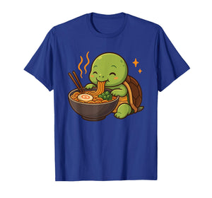 Turtle with Noodles Ramen Kawaii Turtle T-Shirt