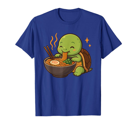 Turtle with Noodles Ramen Kawaii Turtle T-Shirt