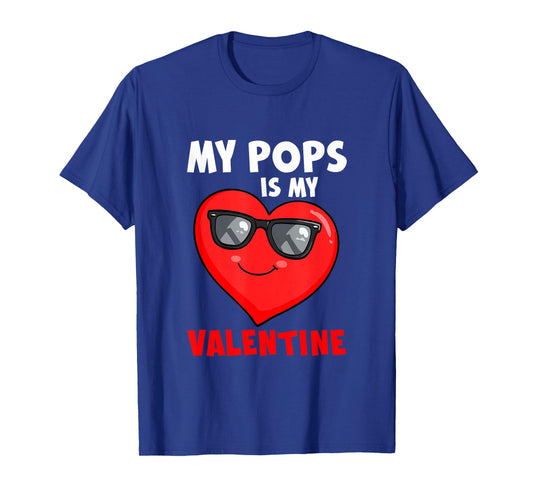 My Pops is My Valentine Heart Sunglasses Boys Proud Family T-Shirt