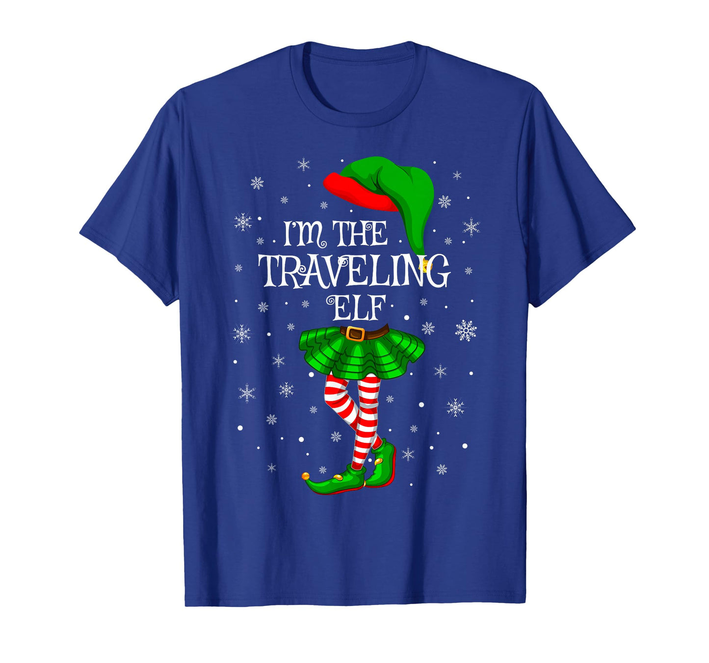 Traveling Elf Christmas Family Group Women Girls Xmas Pajama T-Shirt