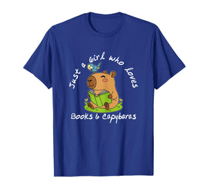 Just a Girl who Loves Books and Capybaras T-Shirt