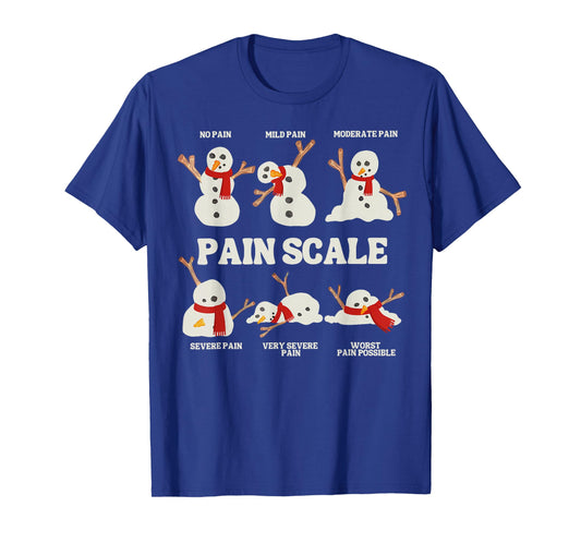 Pain Scale Snowman Funny Nurse Christmas ICU Nurse Coquette T-Shirt