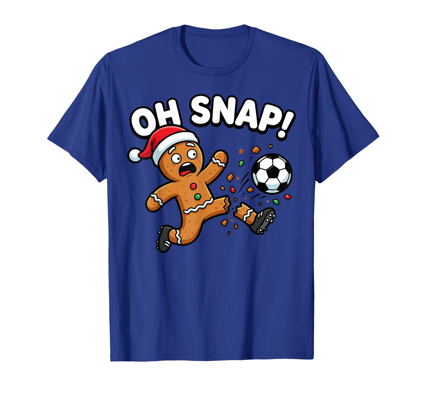 Oh Snap Gingerbread Soccer Kick Funny T-Shirt