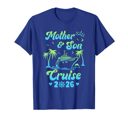Mother and Son Cruise 2026 Funny Family Trip Matching T-Shirt