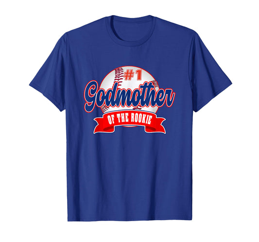 Godmother Rookie of Year 1st Birthday Baseball Theme T-Shirt