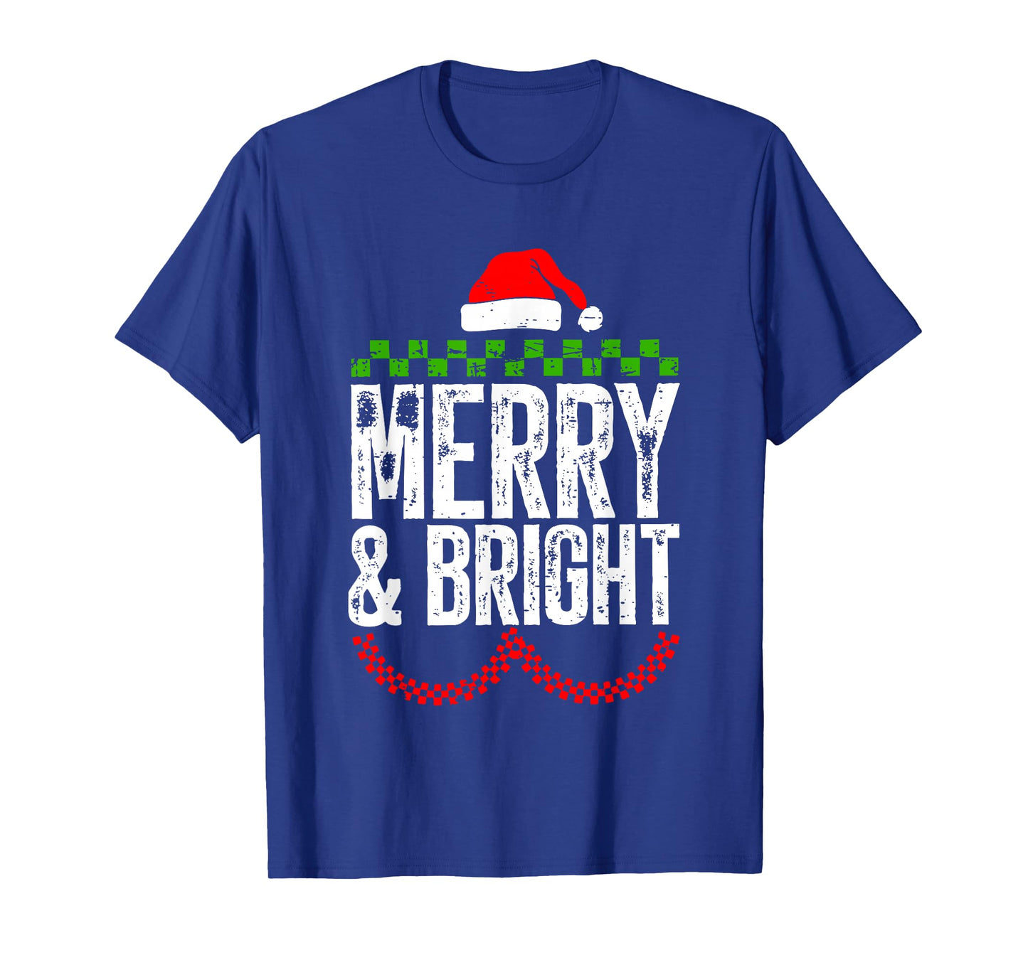 Retro Merry and Bright Moody and Uptight Couples Christmas T-Shirt