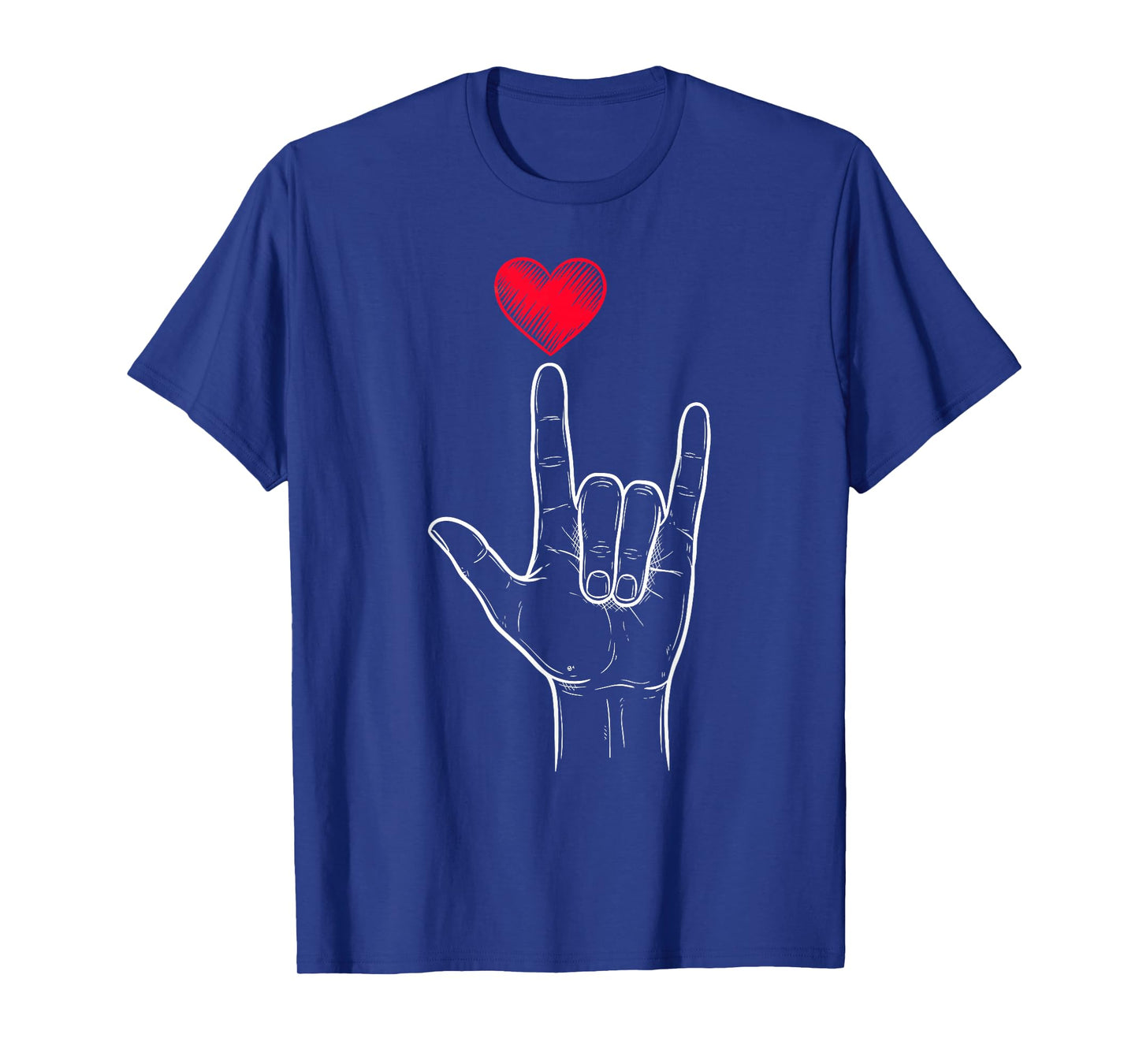 Boy Valentines Day I Love You Sign ASL Heart Women Kids Men T-Shirt