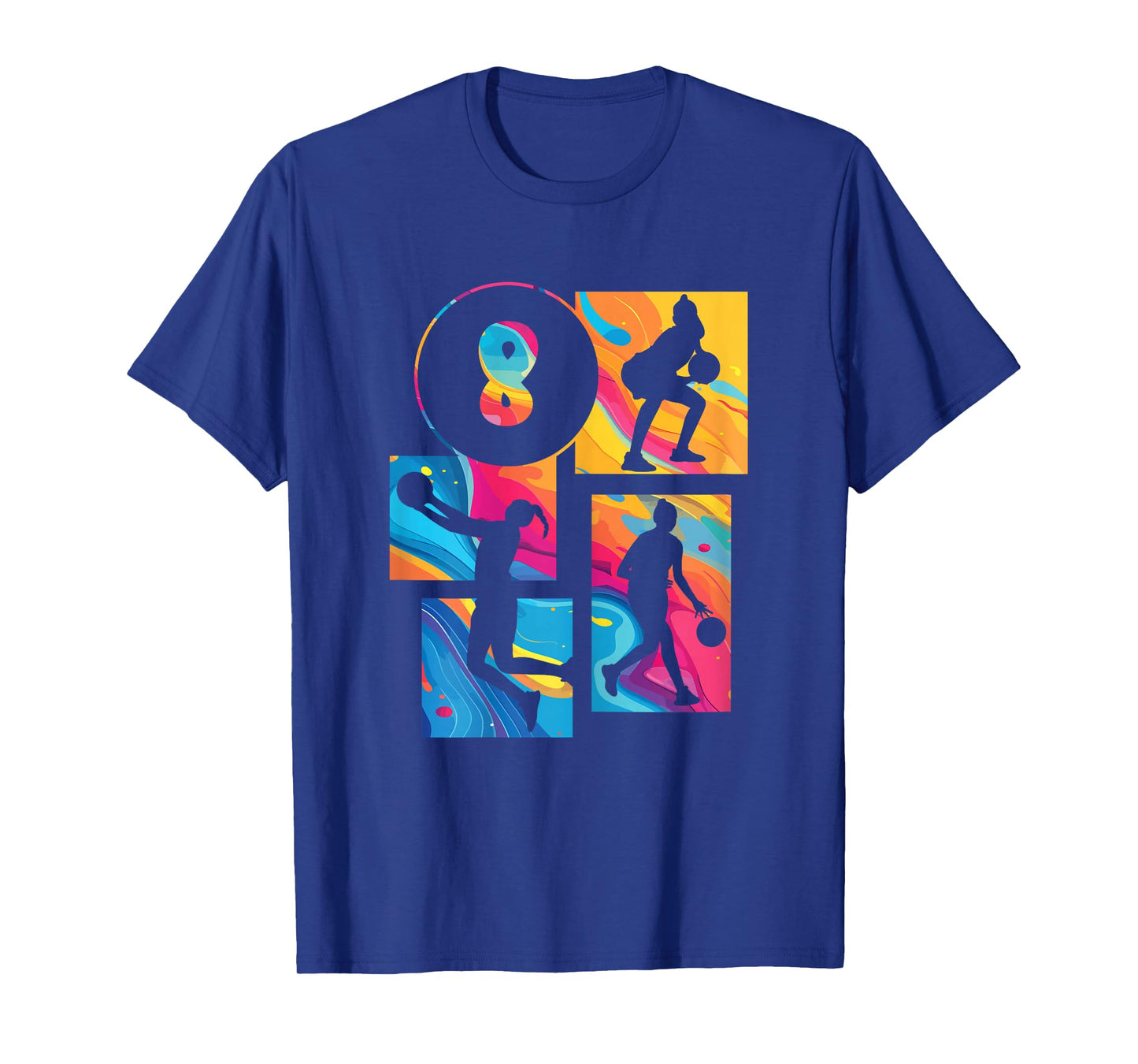 8th Birthday Girls Basketball Player Basketball 8 Years Old T-Shirt