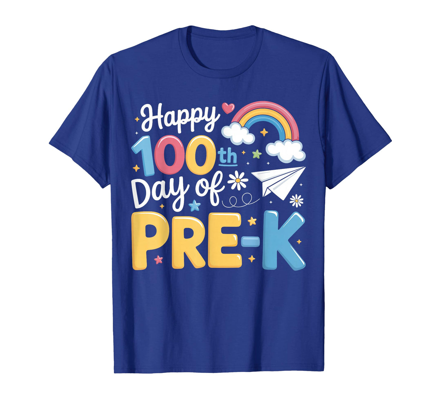 Happy 100th Day of Pre-K Teacher Boys Girls 100 Days School T-Shirt