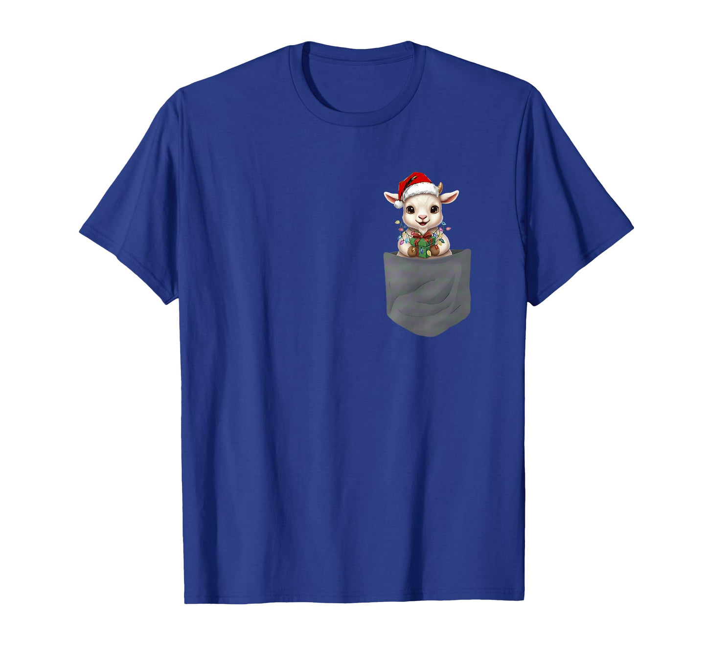 Goat in A Pocket Funny Xmas Goat Lover Family Matching T-Shirt
