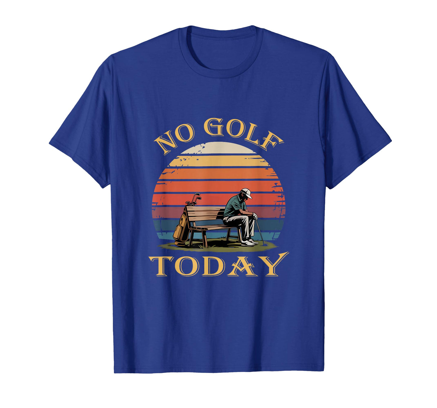 No Golf Today Sad Stickman Golfer Golfers Men T-Shirt