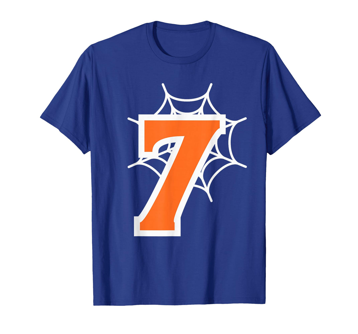 Number 7 Spider Web Six Seven Halloween T-Shirt