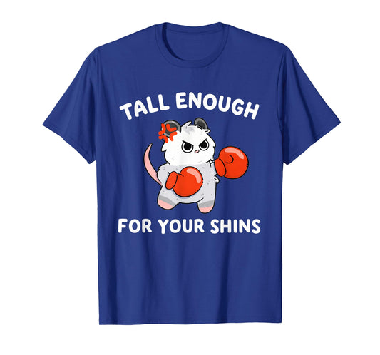 Tall Enough for Your Shins Funny Boxing Cat T-Shirt