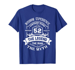 Vintage The Man Myth Legend 52 Birthday Tee for 52 Years Old T-Shirt